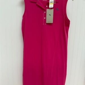 Tommy Bahama Bright Fuchsia Sleeveless Polo Dress